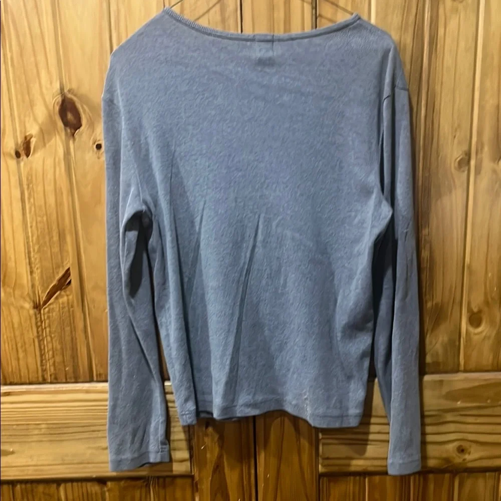 GAP Women's Heather Gray Long Sleeve Top - Picture 4 of 4